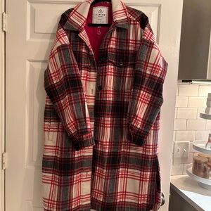 Women’s Alpine Boulder Co Long Flannel Fully Lined Coat- XL